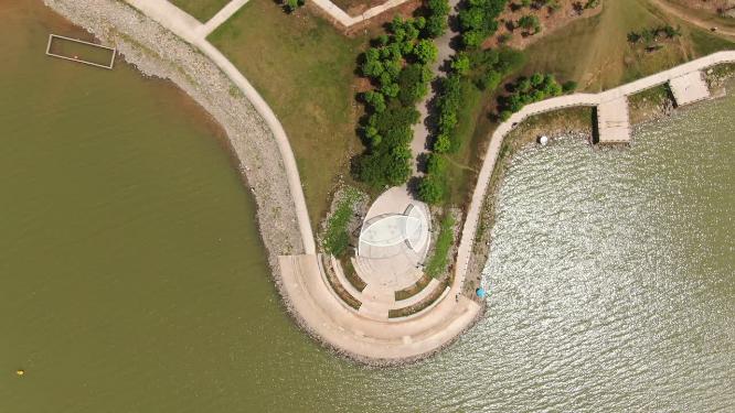 航拍江西南昌九龙湖湿地公园