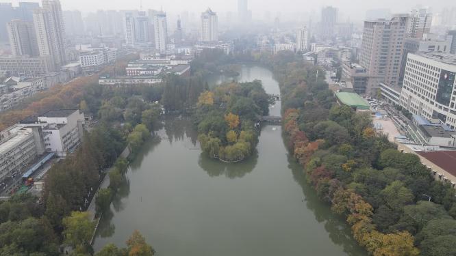 安徽合肥包公园4A景区包公墓航拍
