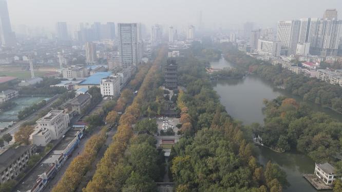 安徽合肥包公园4A景区包公墓航拍