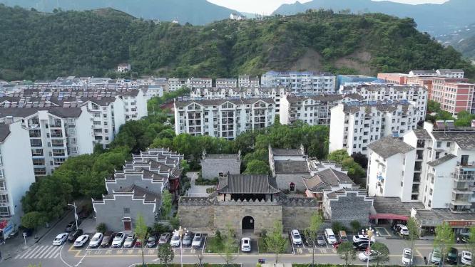 航拍湖北宜昌兴山县建设