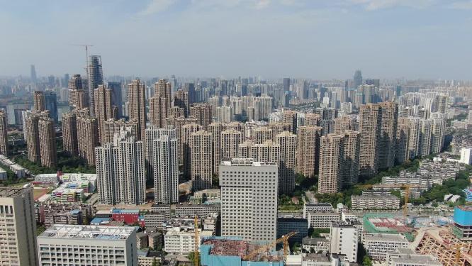 航拍武汉城市宣传片地标建筑 