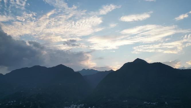 航拍湖北宜昌兴山县高山自然风光
