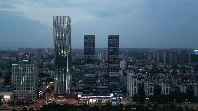 航拍湖北宜昌城市建设宜昌大景