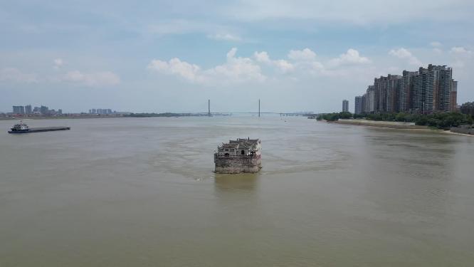 航拍湖北鄂州观音阁