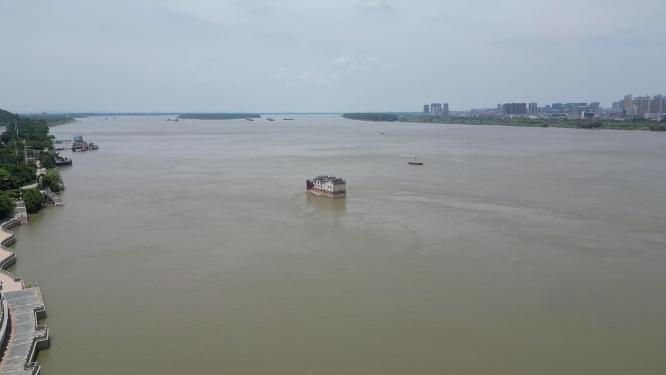 航拍湖北鄂州观音阁