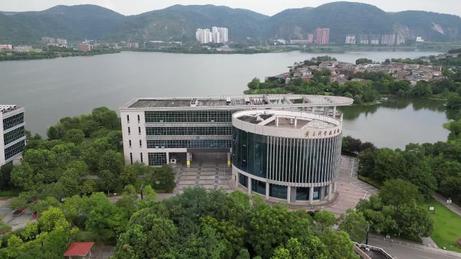 航拍湖北黄石科学技术馆