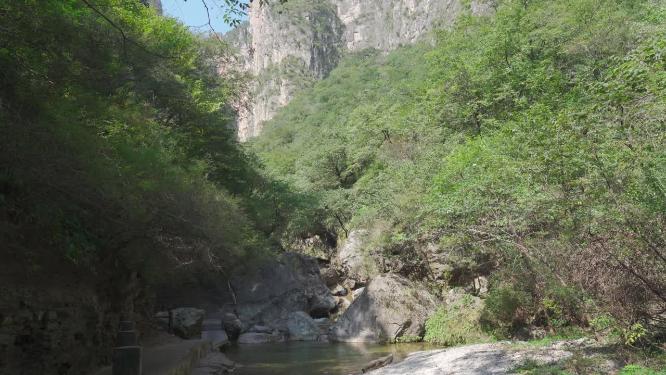 太行山山水峡谷风景实拍