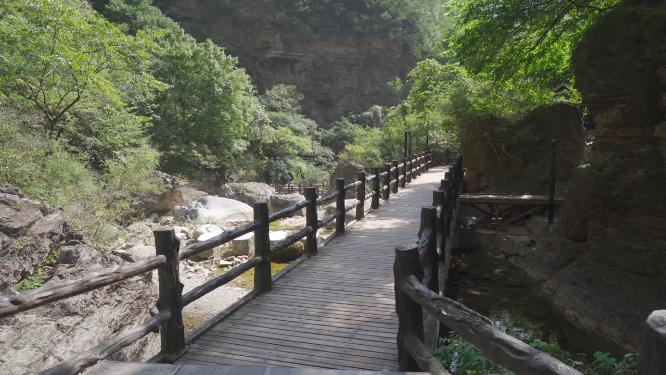 太行山山水峡谷风景实拍