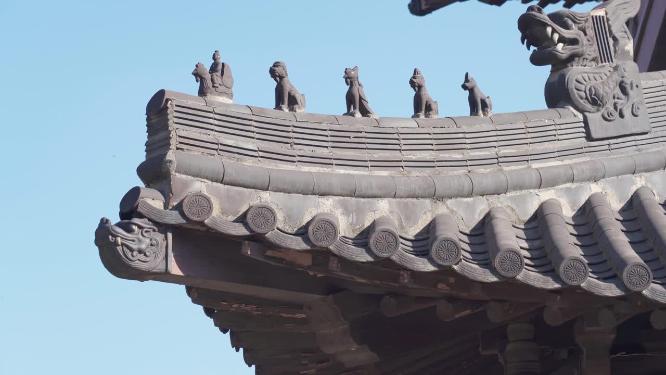 传统建筑屋顶特写
