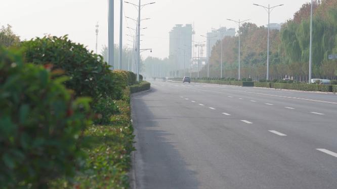 城市河流两岸4k风景视频