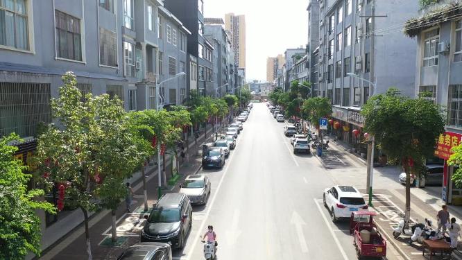 广南净餐街道航拍
