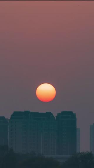 城市日出竖屏