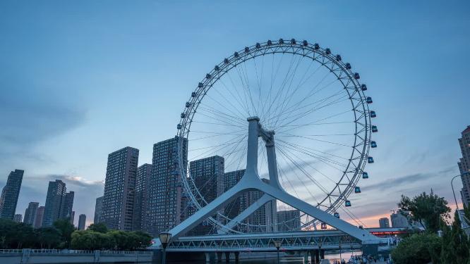 天津之眼夜景延时