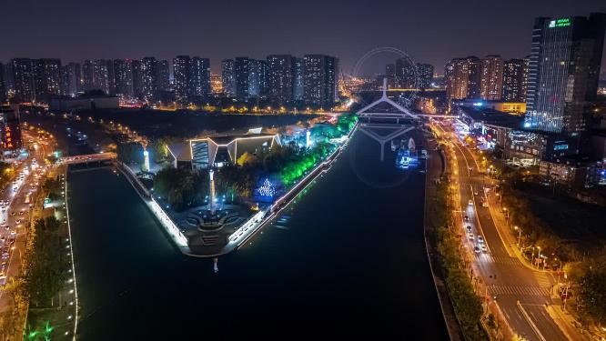 天津城市夜景延时