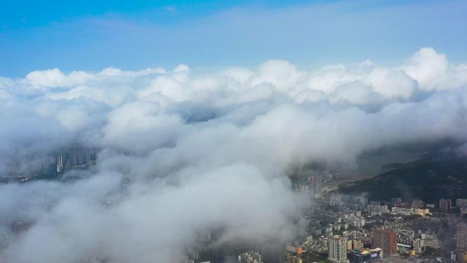 珠海城市穿云航拍