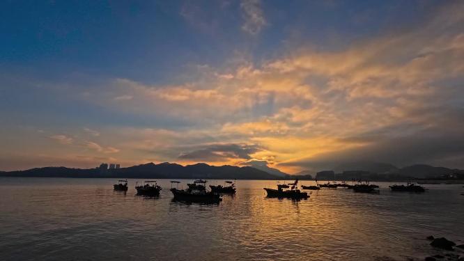 珠海情侣路夜景延时拍摄
