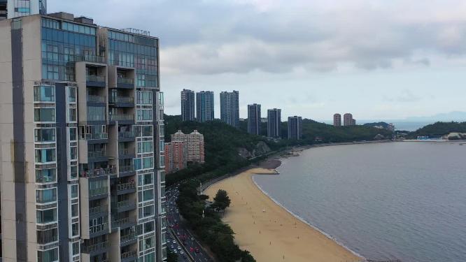 航拍美丽湾沙滩及海边