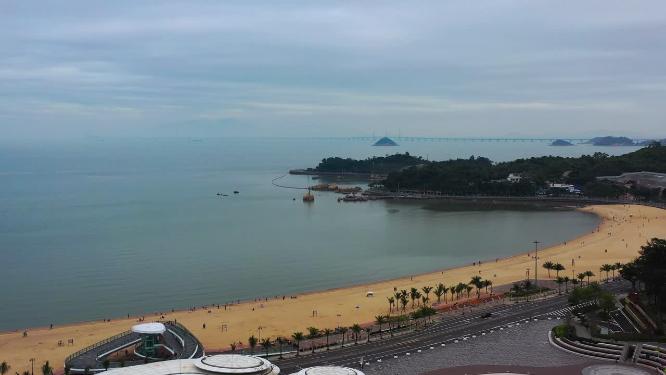珠海航拍城市阳台风光
