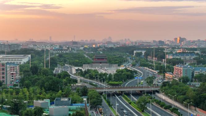 北京永定门中轴线延时