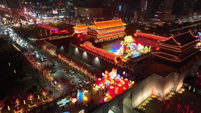 西安城墙灯展兔年灯会春节过年灯会合集