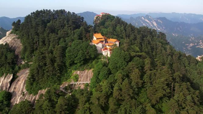 华山航拍渭南华阴陕西旅游宣传西安旅游宣传
