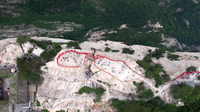 华山航拍渭南华阴陕西旅游宣传西安旅游宣传