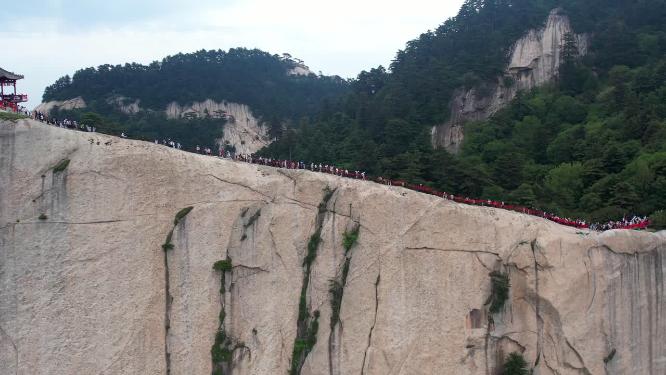 华山航拍渭南华阴陕西旅游宣传西安旅游宣传