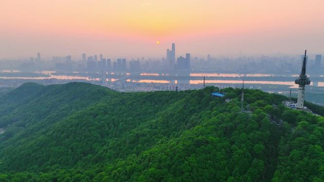 长沙岳麓山日出