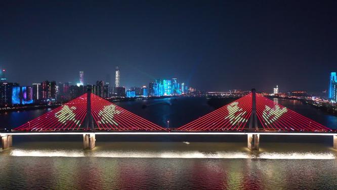 银盆岭大桥夜景