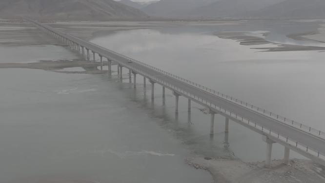 西藏山南扎囊特大桥航拍