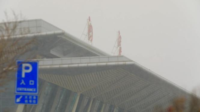 青海西宁曹家堡国际机场西宁机场雪景冬季