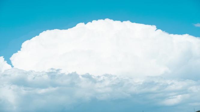 6K实拍白云蓝天云层变幻延时