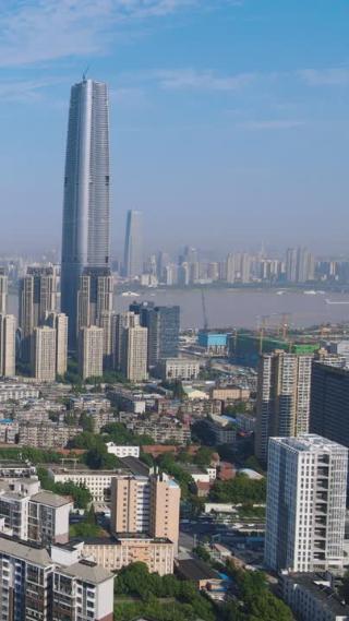 湖北武汉城市高楼建筑航拍