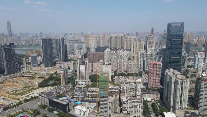 航拍武汉城市建设