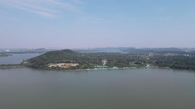 湖北武汉东湖石磨山景区航拍