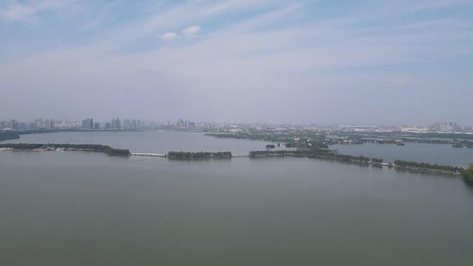航拍武汉东湖5A景区