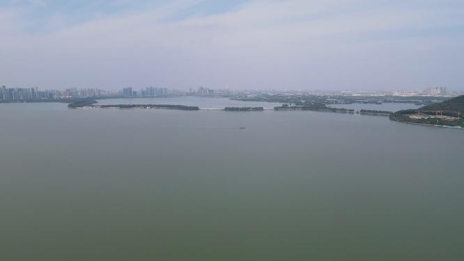 湖北武汉东湖石磨山景区航拍
