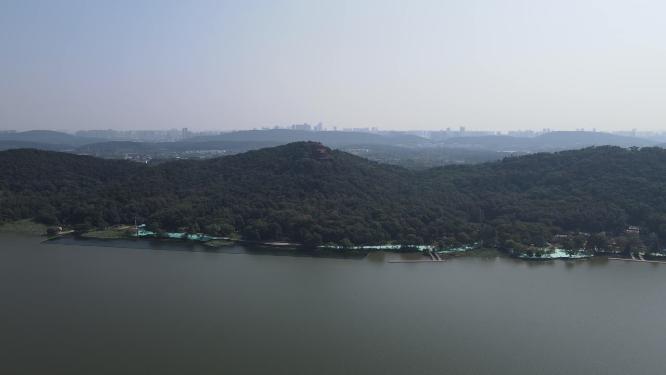 湖北武汉东湖石磨山景区航拍