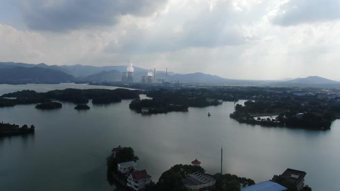 航拍湖北陆水湖4A景区