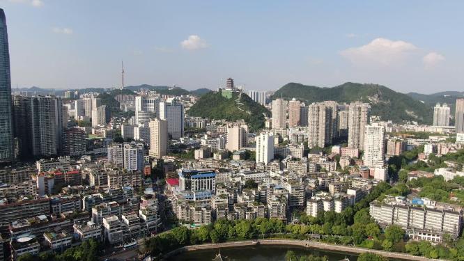 航拍贵阳城市建设
