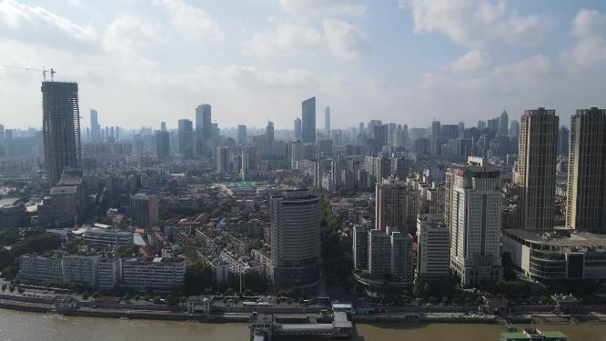 航拍武汉城市全景