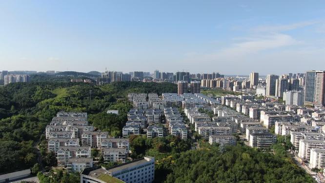 航拍湖北咸宁科技馆