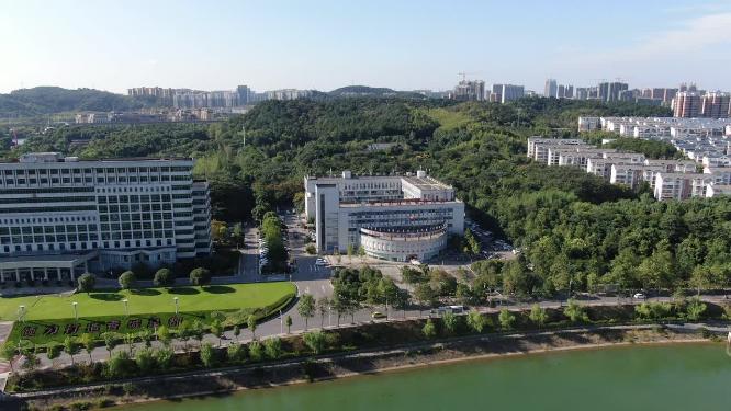航拍湖北咸宁市政府