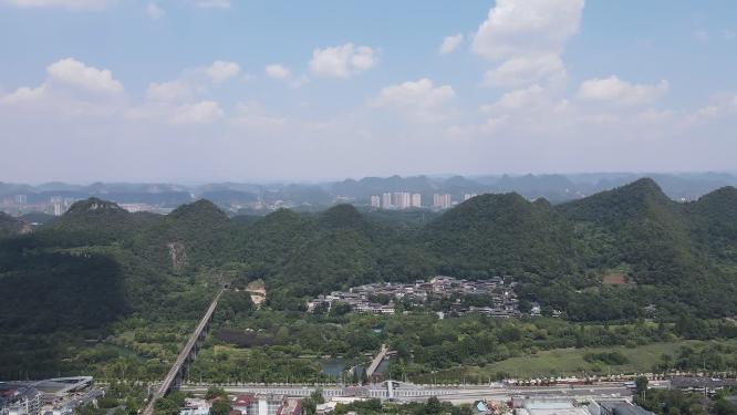 航拍贵州哈斯特地貌