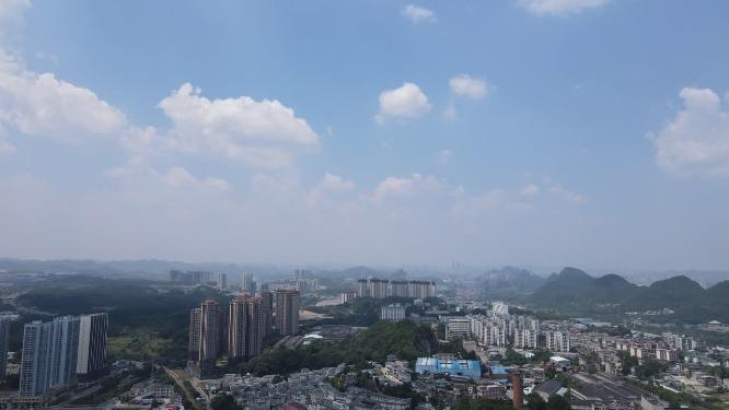航拍湖北咸宁城市建设