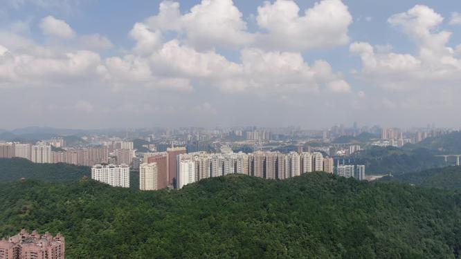 贵州贵阳城市风光航拍