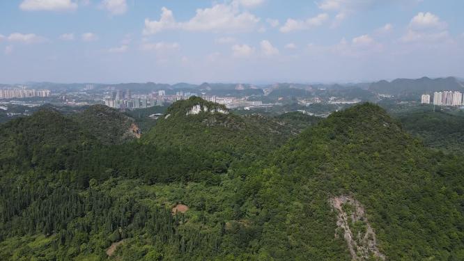 航拍贵州大山