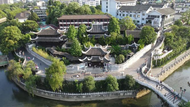 贵州贵阳甲秀楼翠微楼航拍