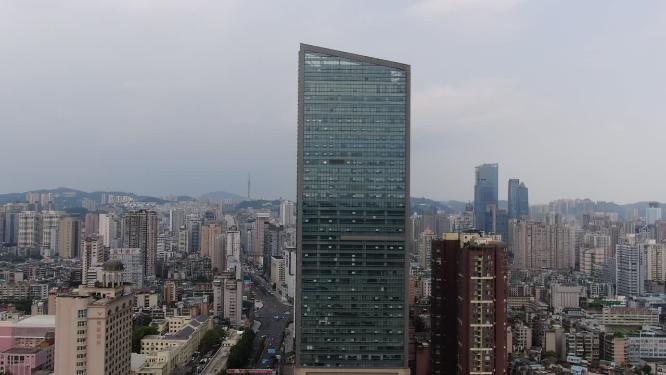 航拍城市商务建筑