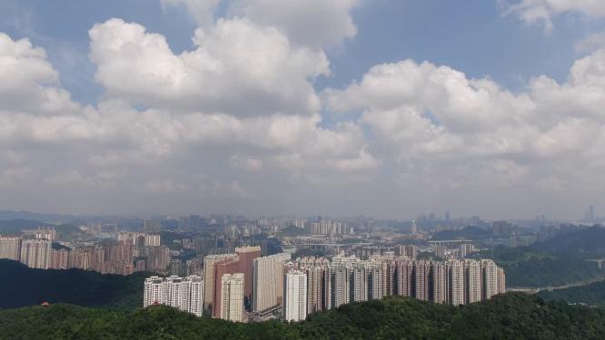 贵州贵阳花果园密集高楼建筑航拍